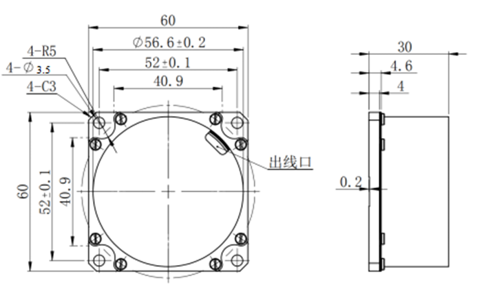 Fiber Optic Gyroscope Dimensions