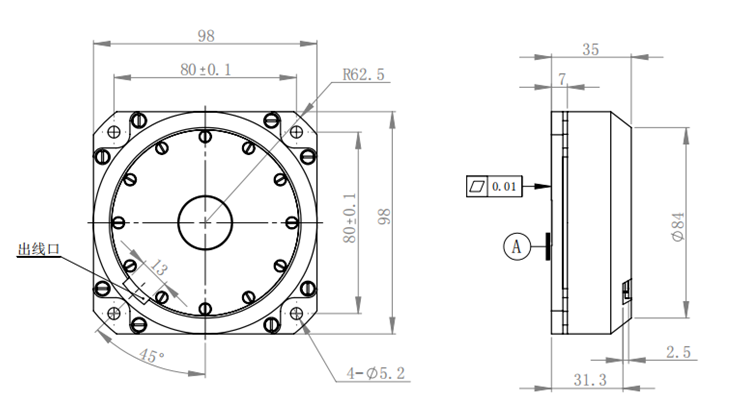 Fiber Optic Gyroscope Dimensions