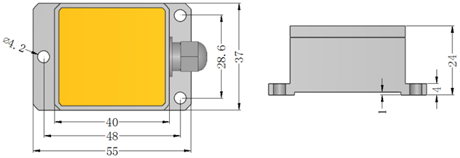 3D electronic compass Dimensions