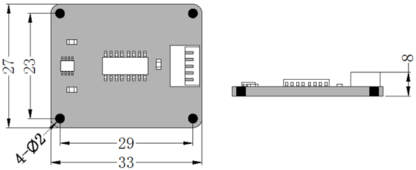 2D electronic compass Dimensions