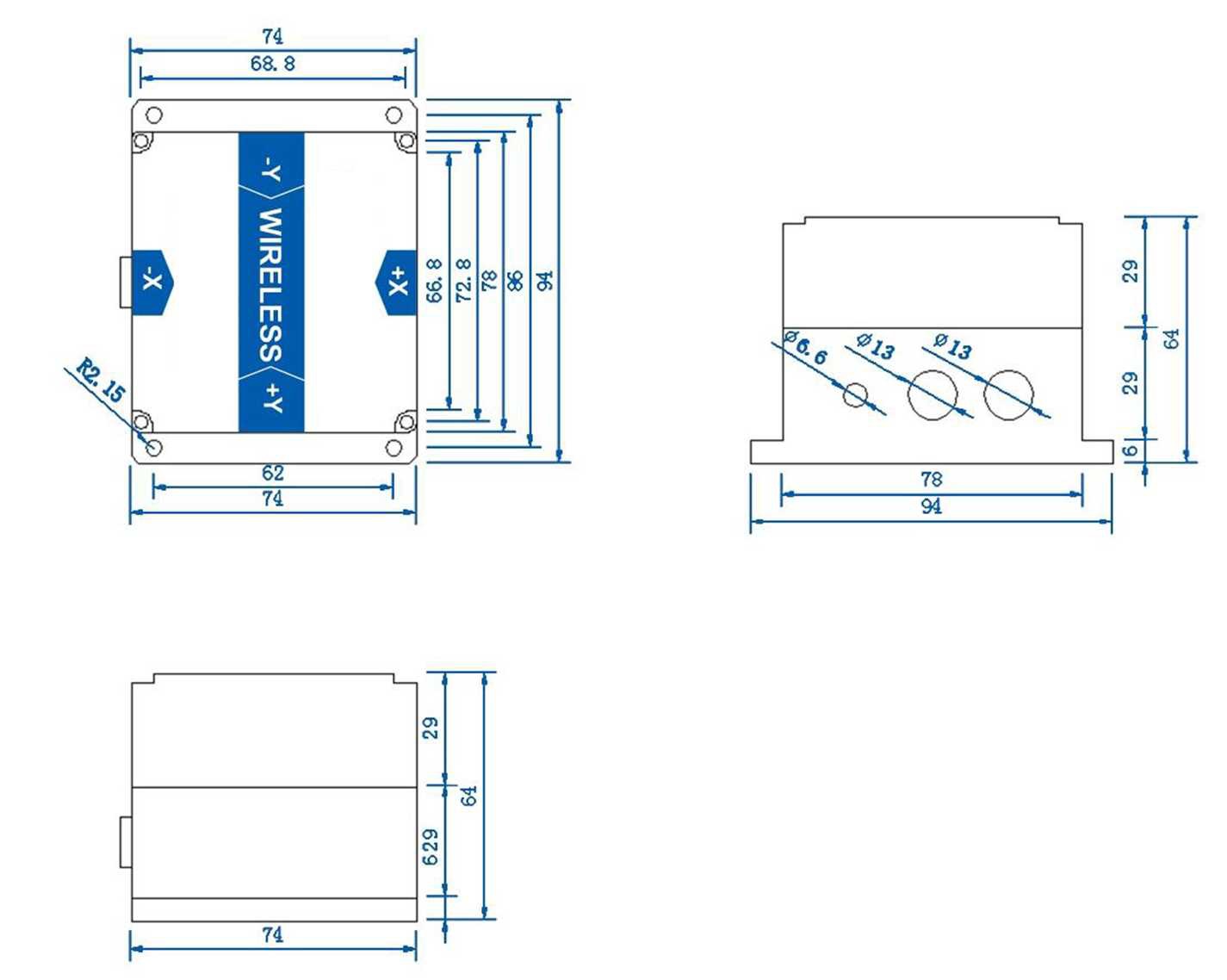 inclination sensors Dimensions