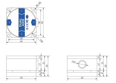 Inclinometer Dimensions